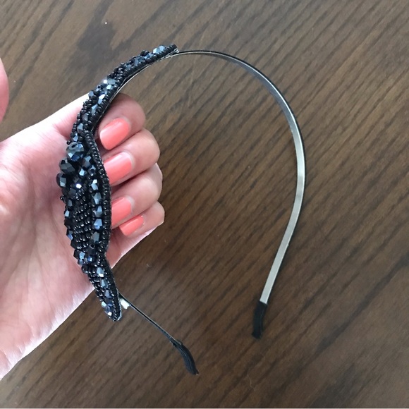 Zara Accessories Zara Brand New Black And Navy Beaded Great Gatsby